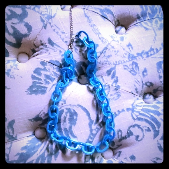 Ali-Khan New York turquoise color link necklace NEW - Picture 1 of 8